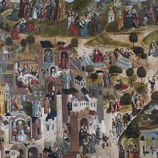  
	Dużych rozmiarów (274 x 221 cm) obraz przedstawiający 22 sceny Pasji Chrystusa na tle krajobrazu i późnogotyckiej architektury imitującej zabudowę Jerozolimy znajduje się w prezbiterium Kościoła św. Jakuba. Jest to cenny i fascynujący zabytek gotyckiego malarstwa tablicowego, powstały po 1480 r. w warsztacie toruńskim. więcej >> 
